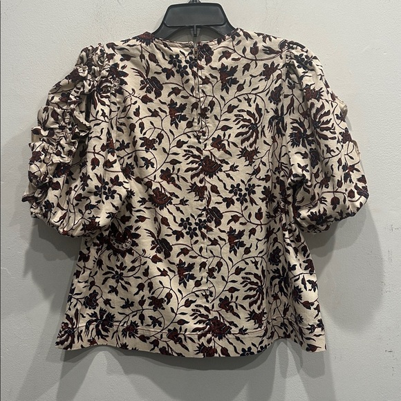 Ulla Johnson Tessie Floral Balloon Sleeve Top ruffle cottage core size 6 vines - Picture 6 of 9